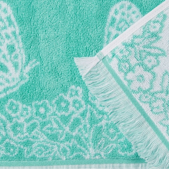 The Pioneer Woman 4 Piece Cotton Bath Towel Set, Coral Bell Orange - Picture 10 of 10